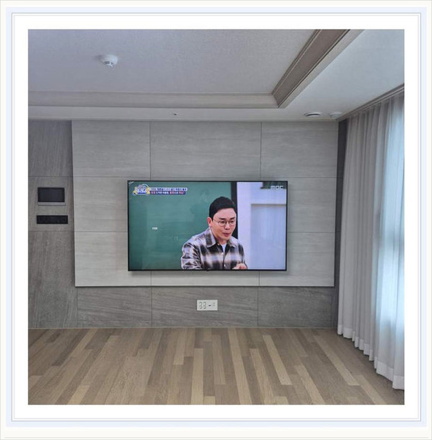 벽걸이TV 시공 참고 사진 3번째 지역 종로구 85인치 오래된 마감 벽의 체결 방식 2