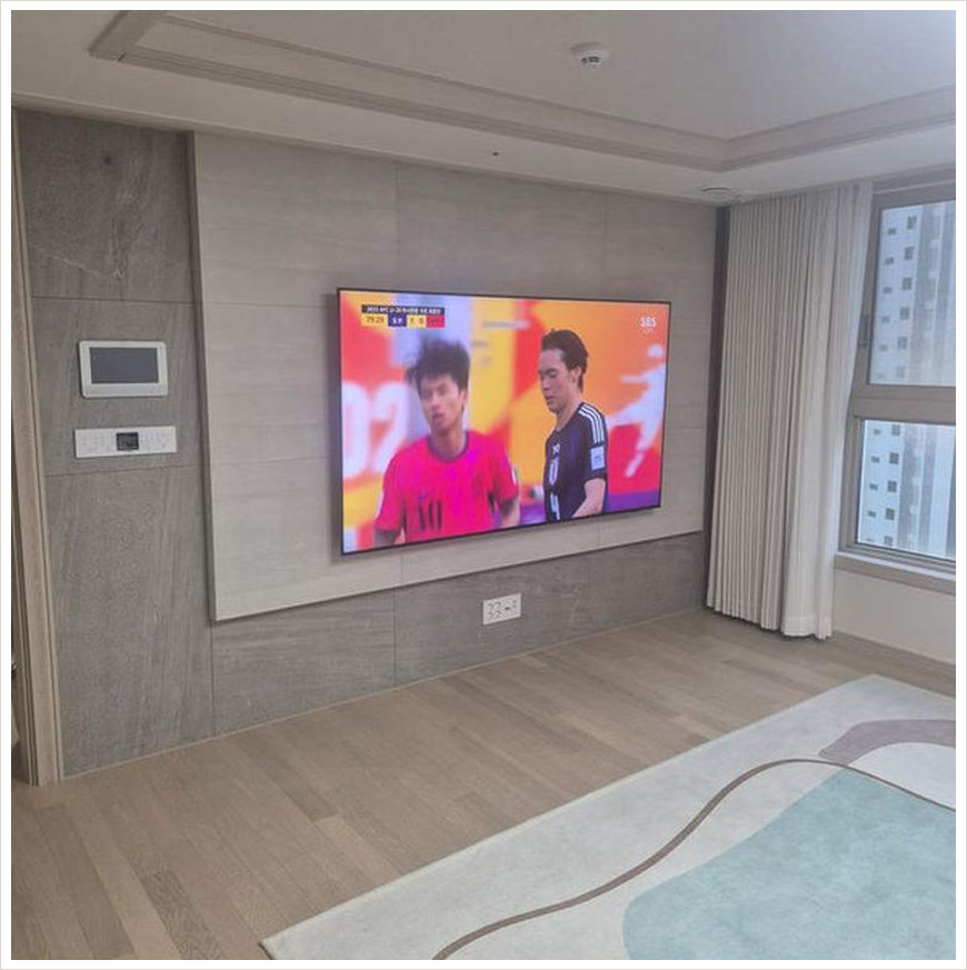 벽걸이TV 시공 참고 사진 29번째 지역 부천 100인치 100인치에 기존 벽 자국을 재활용해도 될까 3